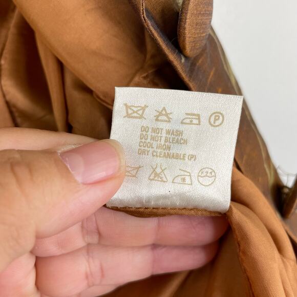 VTG Escada Margaretha Ley Bronze Gold 100% Silk Blazer Jacket Made in Germany 36 - Picture 11 of 16